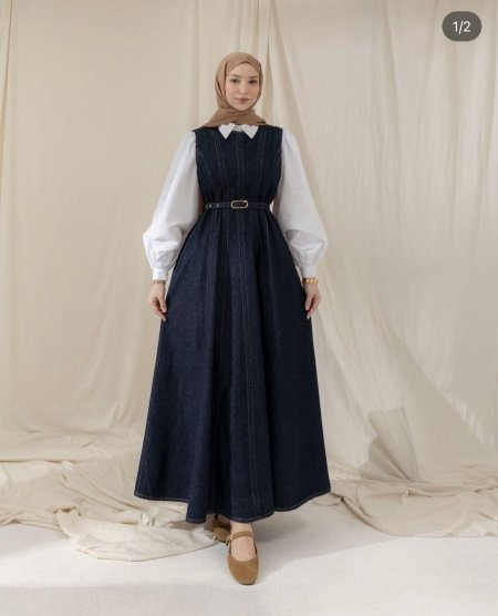 فستان جينز مع قميص 835