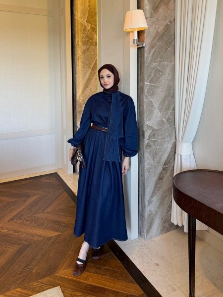 طقم جينز تنورة 843