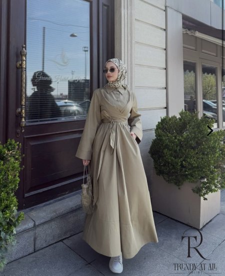 فستان بربطة جانبية كود 424